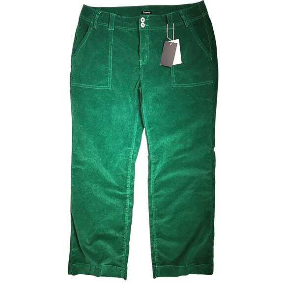 NWT Flamingo Corduroy Flared Leg High-Rise Two Button Stretch Pants 3XL 38X32 - Picture 1 of 7